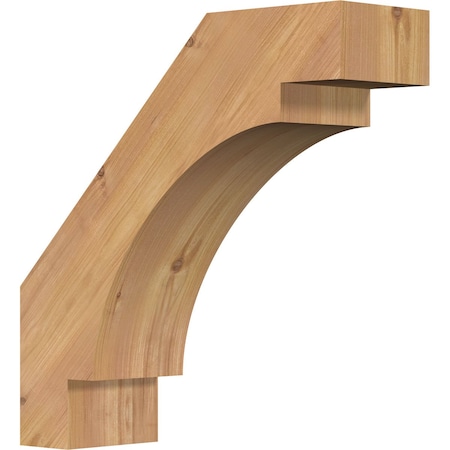 Ekena Millwork 5 1/2"W x 18"D x 18"H Merced Smooth Knee Brace, Western Red Cedar BRC06X18X18MRC00SWR